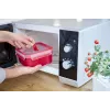 EMSA N10604 Quadratische Box 1,3 L Rot, Transparent 1 Stk.