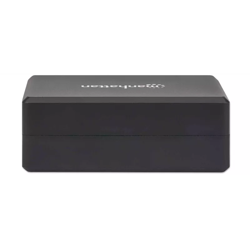 Manhattan Smart Video Multiport Dock, Anschlüsse (x5): HDMI-Anschluss, USB-A (x2), USB-C (x2), mit Power Delivery zum USB-C-Anschluss, interne Stromversorgung, ultrakompakt, abnehmbares Netzkabel, schwarz, drei Jahre Garantie, Einzelhandelsbox
