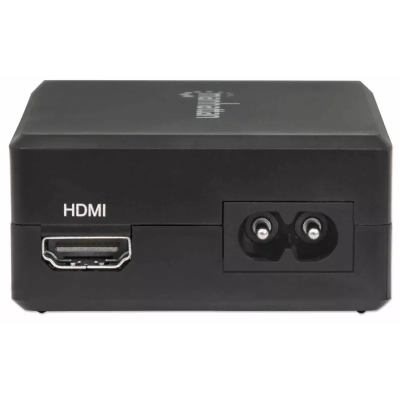 Manhattan Smart Video Multiport Dock, Anschlüsse (x5): HDMI-Anschluss, USB-A (x2), USB-C (x2), mit Power Delivery zum USB-C-Anschluss, interne Stromversorgung, ultrakompakt, abnehmbares Netzkabel, schwarz, drei Jahre Garantie, Einzelhandelsbox