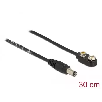 DC-Stromkabel DeLOCK 86697 5,5 x 2,1 mm Stecker auf Blockbatterie 9 V