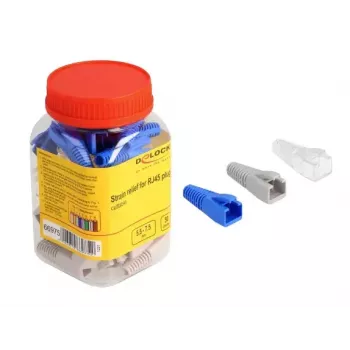 DeLOCK Zugentlastung für RJ45-Stecker schneidbar Set 50 Stück farbig