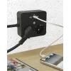 ICY BOX IB-MPS2220B-CH Stromverlängerung 1,9 m 2 AC-Steckdosen Innenbereich Schwarz