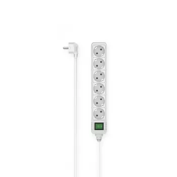Hama 00223007 Stromverlängerung 1,4 m 6 AC-Ausgänge Innenbereich Weiß
