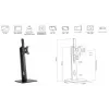 eSTUFF GLB226004 Monitorhalterung / Ständer 81,3 cm (32 Zoll) Schreibtisch Schwarz
