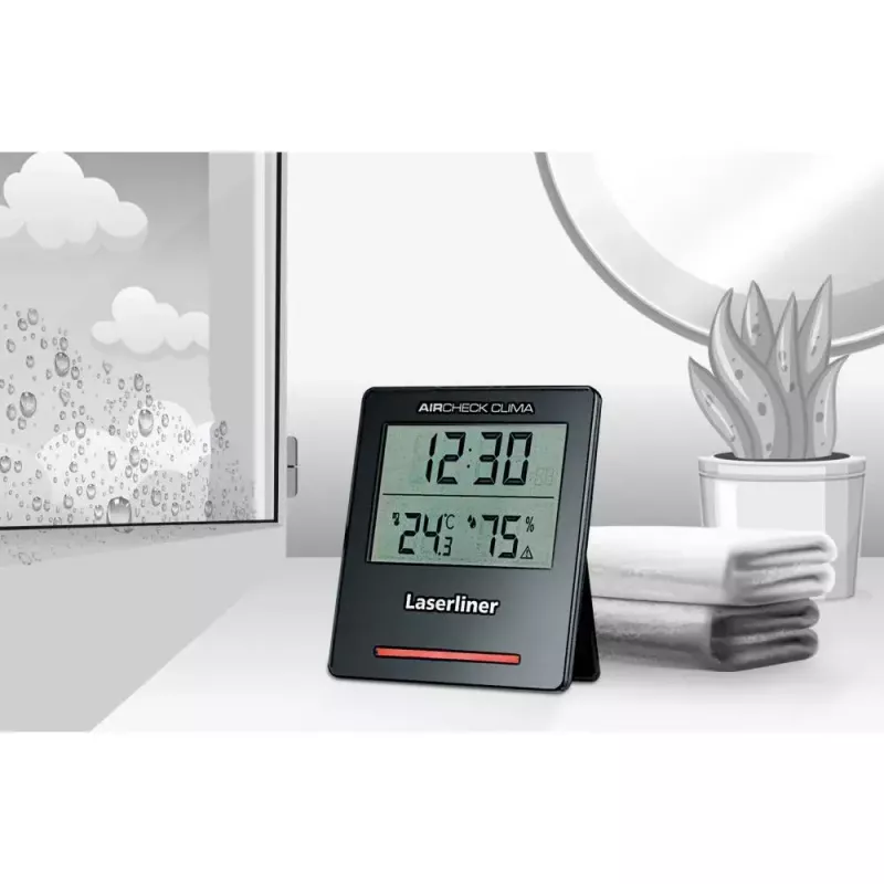 Elektronisches Hygrometer Laserliner AirCheck Clima Schwarz Digital 1 Stück