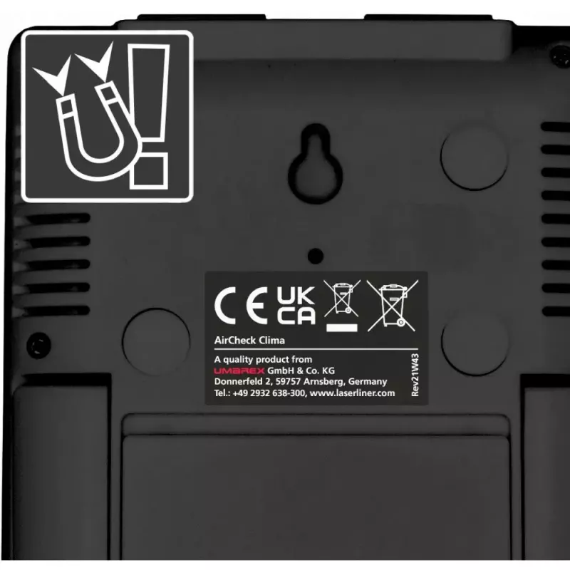 Elektronisches Hygrometer Laserliner AirCheck Clima Schwarz Digital 1 Stück