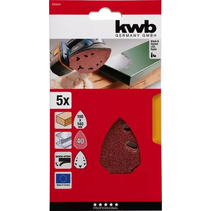 Schleifscheibe KWB 493504 5 Stück