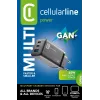 Cellularline Multipower Micro 65W Ultra-kompaktes 65W-Schnellladegerät mit 3 Anschlüssen
