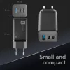 Cellularline Multipower Micro 65W Ultra-kompaktes 65W-Schnellladegerät mit 3 Anschlüssen