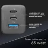 Cellularline Multipower Micro 65W Ultra-kompaktes 65W-Schnellladegerät mit 3 Anschlüssen