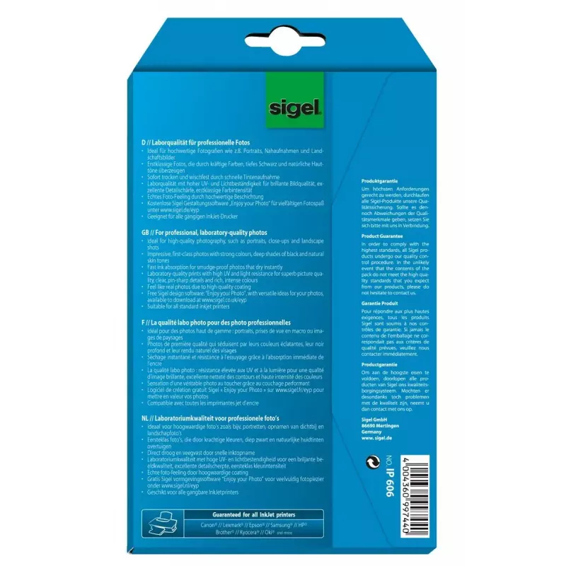 Fotopapier glänzend Sigel IP606