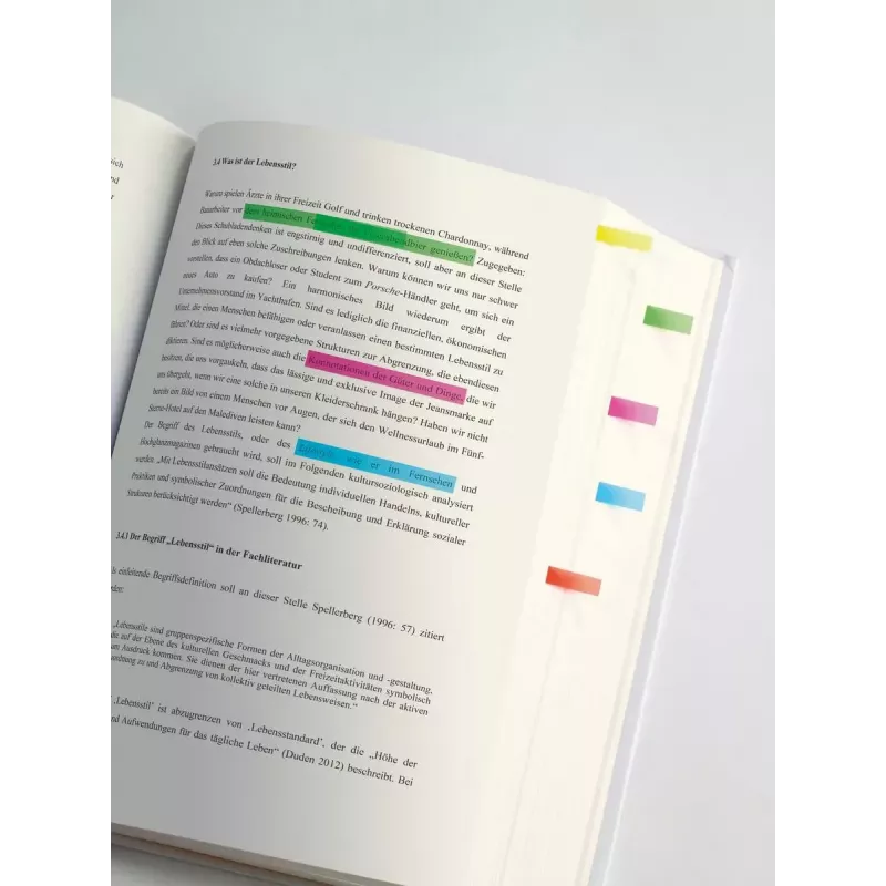 Lesezeichen Sigel HN616 Flexibel Blau Grün Orange Gelb 280 Stk.