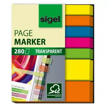 Lesezeichen Sigel HN616 Flexibel Blau Grün Orange Gelb 280 Stk.