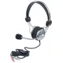 Manhattan Stereo Over-Ear-Headset (3,5 mm), gepolsterter Mikrofonbügel, verstellbarer Stahlkopfbügel, Inline-Lautstärkeregelung, Ohrpolster, Standard 2x 3,5 mm Stereoklinke/-stecker für Audio/Mikrofon, 2,5 m Kabel, 3 Jahre Garantie