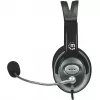 Manhattan Stereo-Over-Ear-Headset (3,5 mm), Mikrofonbügel (gepolstert), verstellbarer Stahl-Kopfbügel, Kabelfernbedienung zur Lautstärkeregelung, Ohrpolster, standardmäßig 2x 3,5 mm Stereo-Klinkenstecker für Audio/Mikrofon, Kabel 2,5 m, 3 Jahre Garantie