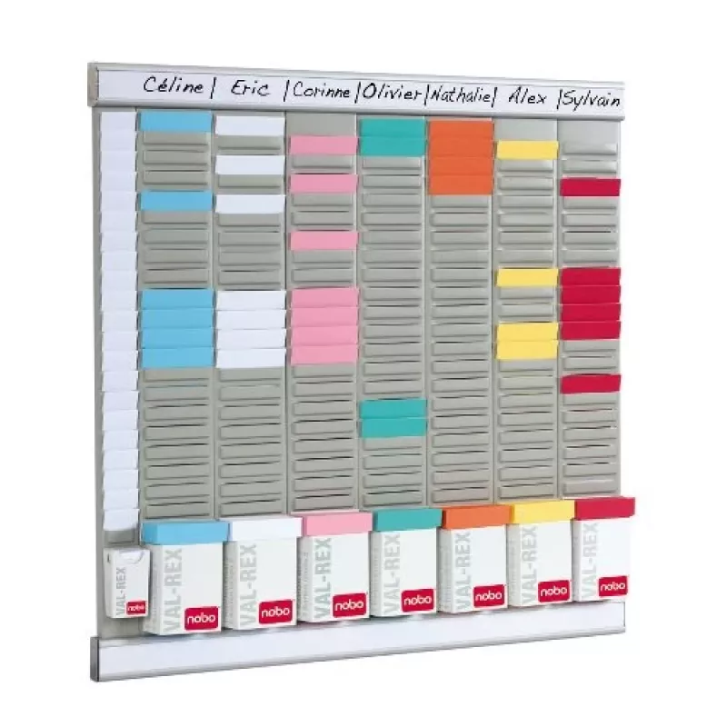 Nobo T-Card Office Planner Kit 24 Slot, Weiß, 480 mm, 480 mm, 1,97 kg, 497 mm, 37 mm