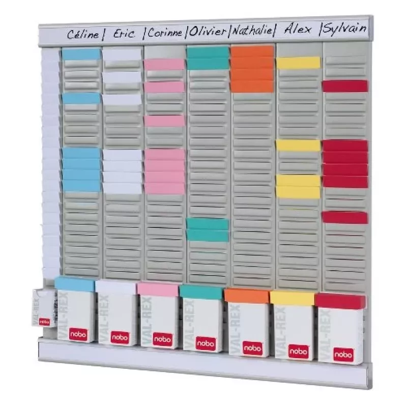 Nobo T-Card Office Planner Kit 24 Slot, Weiß, 480 mm, 480 mm, 1,97 kg, 497 mm, 37 mm