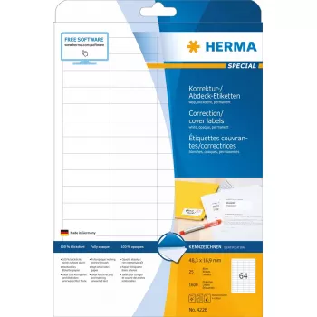 Korrektur-/Abdecketiketten HERMA A4 48,3x16,9 mm 1600 Stück