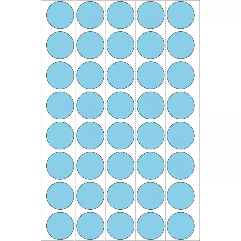 Mehrzweck-Etiketten HERMA 1280 Stück rund blau 19 mm