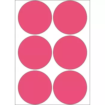 Mehrzweck-Etiketten HERMA 2286 leuchtend rot Ø 50 mm 144 Stk.