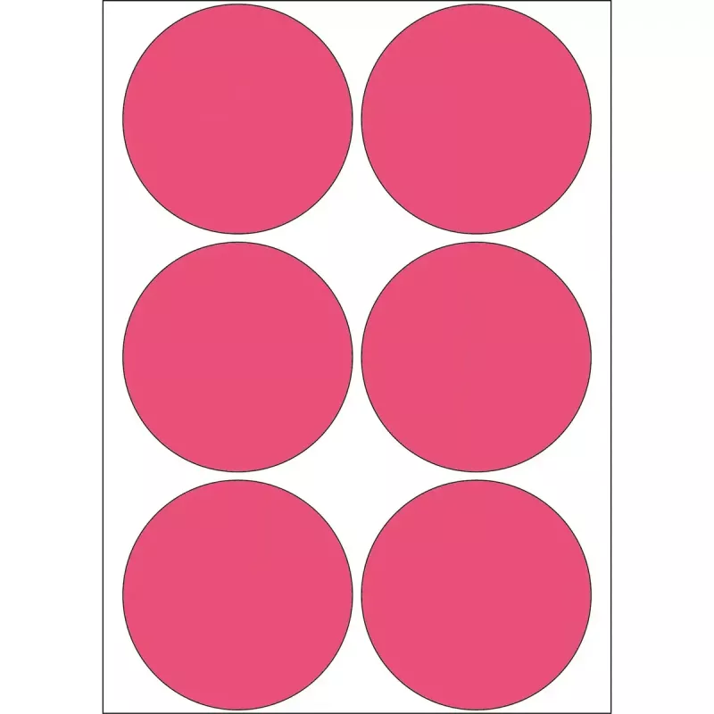 Mehrzweck-Etiketten HERMA 2286 leuchtend rot Ø 50 mm 144 Stk.