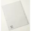 Rexel PP Trennblätter, grau, alphabetisch, Alphabetisches Tab-Register, Polypropylen (PP), Grau, A4, 226 mm, 297 mm