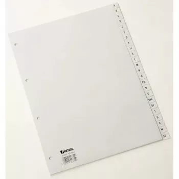 Rexel PP Trennblätter, grau, alphabetisch, Alphabetisches Tab-Register, Polypropylen (PP), Grau, A4, 226 mm, 297 mm