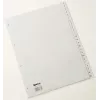 Rexel PP Trennblätter, grau, alphabetisch, Alphabetisches Tab-Register, Polypropylen (PP), Grau, A4, 226 mm, 297 mm