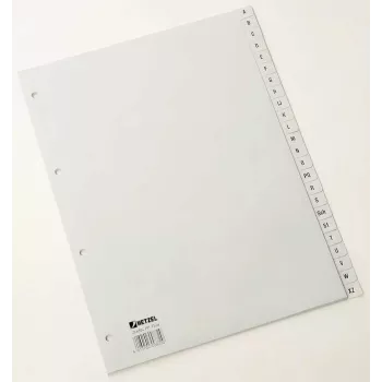 Rexel PP Trennblätter, grau, alphabetisch, Alphabetisches Tab-Register, Polypropylen (PP), Grau, A4, 226 mm, 297 mm