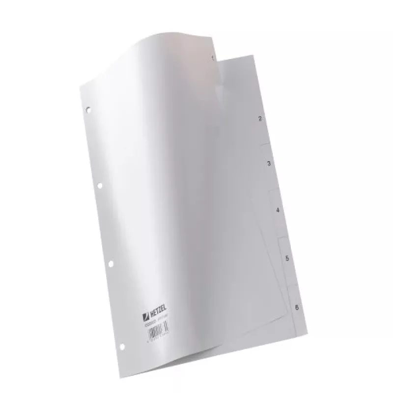 Rexel PP Register, grau, numerisch