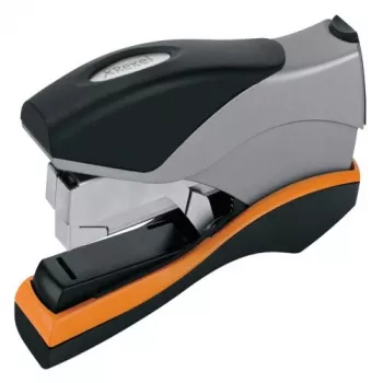 Rexel Heftgerät manuell Optima 40 Low Force Silber/Schwarz, 40 Blatt, Schwarz, Orange, Silber, Metall, 7 cm, 600 g, 40 x 190 x 80 mm