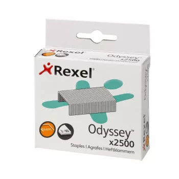 Rexel Heftklammern Odyssey Packung mit 2500 Stück, Heftklammernpaket, 2500 Heftklammern, Stahl, Silber, 60 Blatt, 130 g
