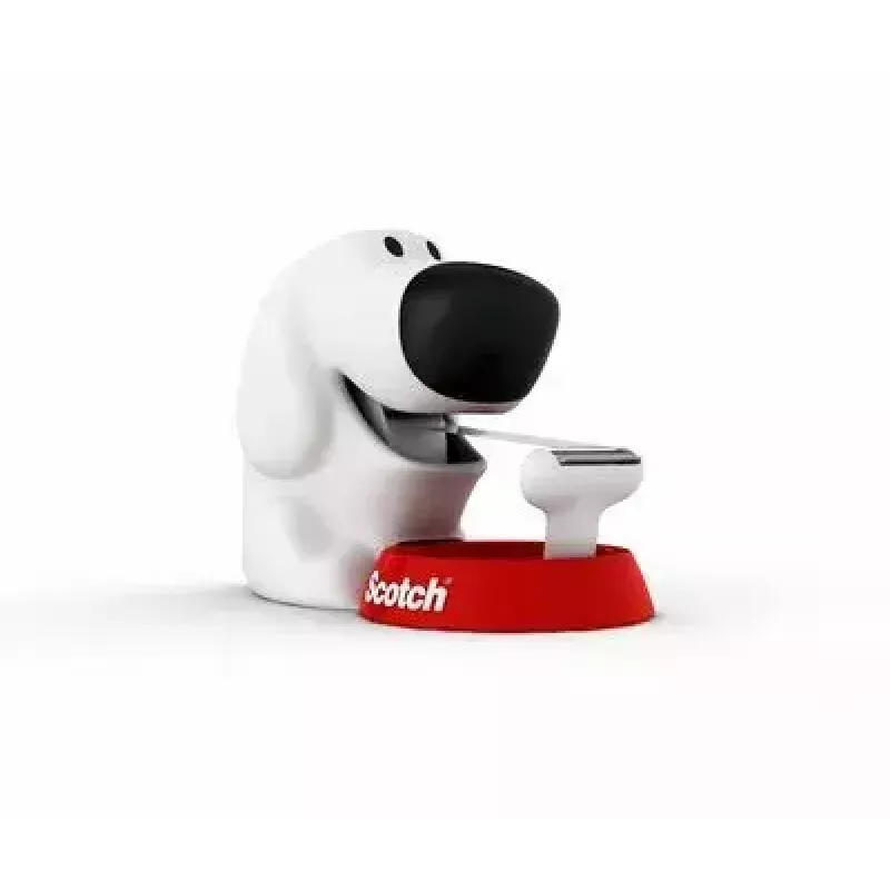 Tape Dispenser 3M Scotch C31 Schwarz Rot Weiß Dog-810