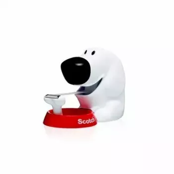 Tape Dispenser 3M Scotch C31 Schwarz Rot Weiß Dog-810