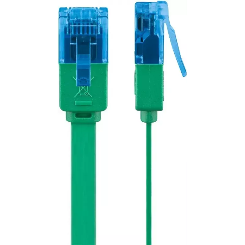 Flaches Patchkabel Goobay CAT 6A U/UTP Grün 5m