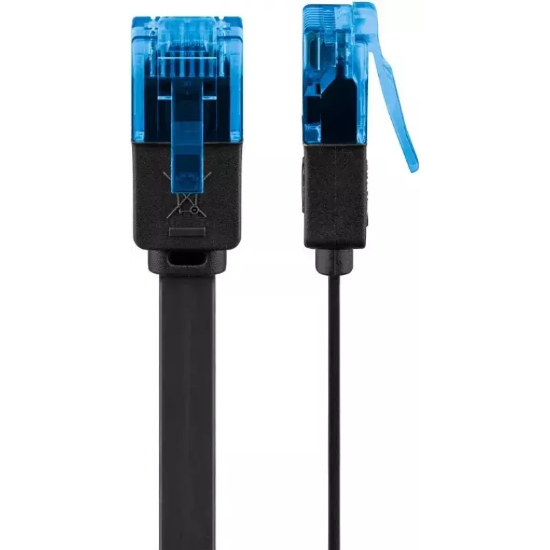 Flaches Patchkabel Goobay CAT 6A U/UTP Schwarz 5 m