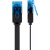 Flaches Patchkabel Goobay CAT 6A U/UTP Schwarz 7m