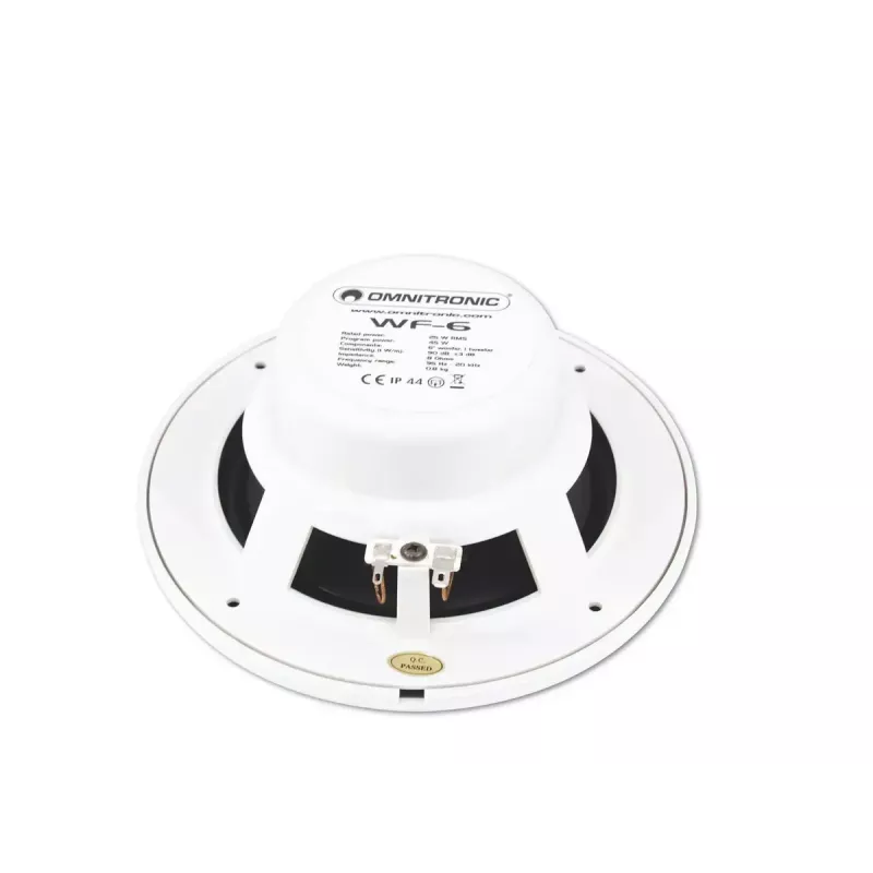 2-Wege-Lautsprecher Omnitronic 80710865 Weiß Kabelgebunden 25 W