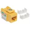 Intellinet Keystone-Buchse, Cat6, UTP, Schneidklemme, Gelb, Flach, Gelb, RJ-45, Buchse, 22/26, Cat6