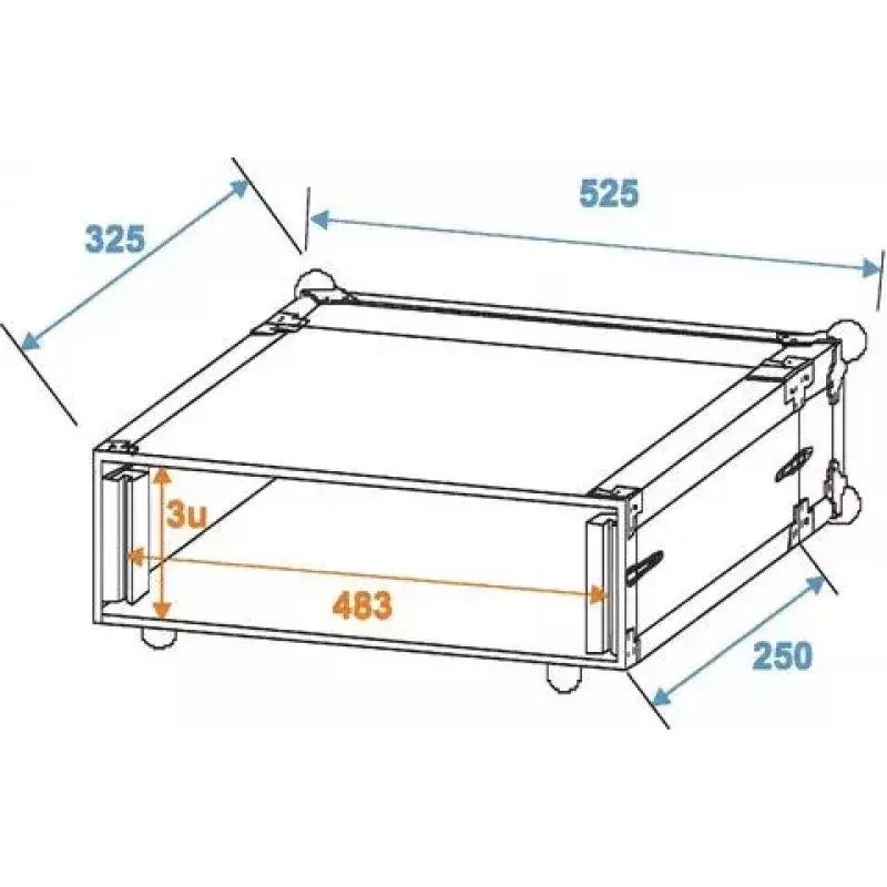 Hardcase Roadinger 30107192 Aluminium Schwarz Silber 525x400x180mm
