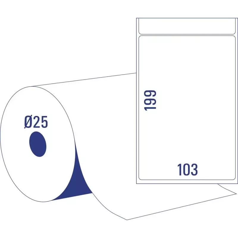 Selbstklebende Druckeretiketten Avery Zweckform TD8060-25 – weißes Papier, 19,9×10,3 cm, 700 Stück (350/Rolle)