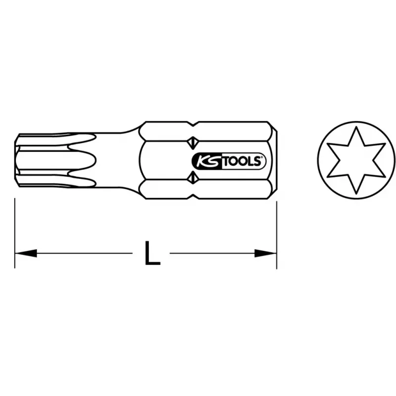 Schraubendreherbit KS Tools 910.2331 Torx T30 Edelstahl 25 mm