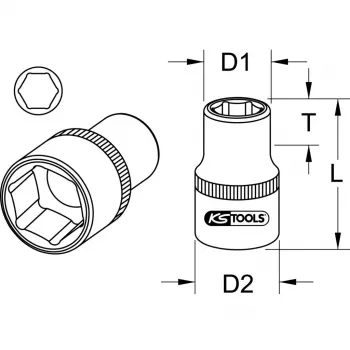 Steckschlüsseleinsatz-Set KS Tools 911.1041 1 Zoll Antrieb metrisch 5,7 cm Durchmesser