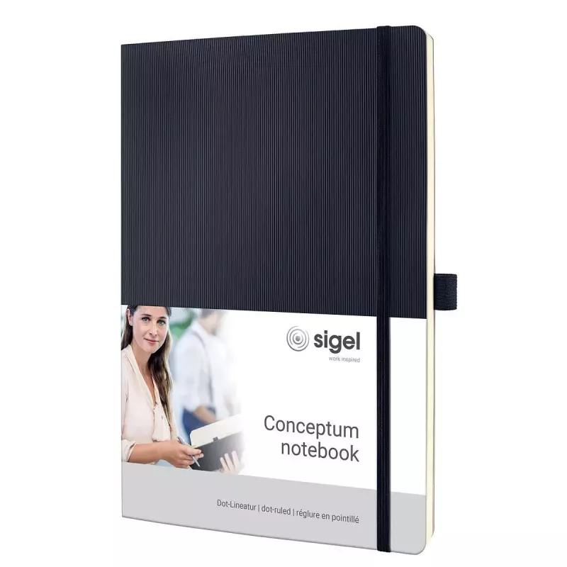 Schreibheft Sigel CO308 A4 194 Blatt Schwarz
