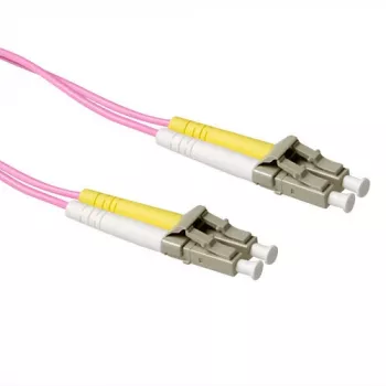 ACT 0,5 m LSZH Multimode 50/125 OM4 Glasfaser-Patchkabel Duplex mit LC-Steckern
