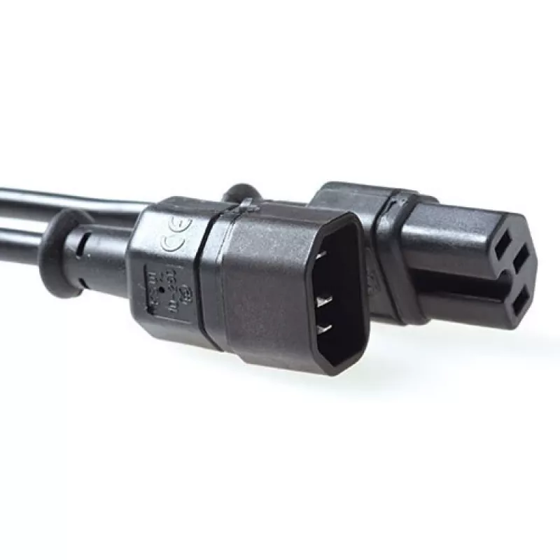 ACT Powercord C14 - C15 schwarz 2,5 m