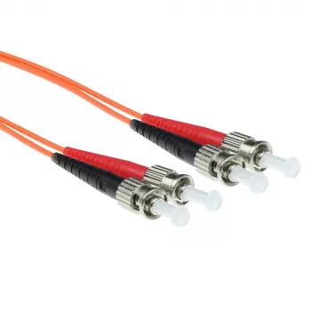 ACT 2 meter LSZH Multimode 50/125 OM2 Glasfaser-Patchkabel Duplex mit ST-Steckern