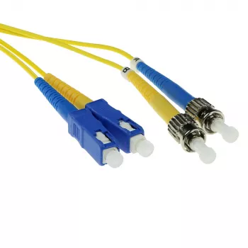 ACT 10 Meter LSZH Singlemode 9/125 OS2 Glasfaser-Patchkabel Duplex mit SC- und ST-Steckverbindern