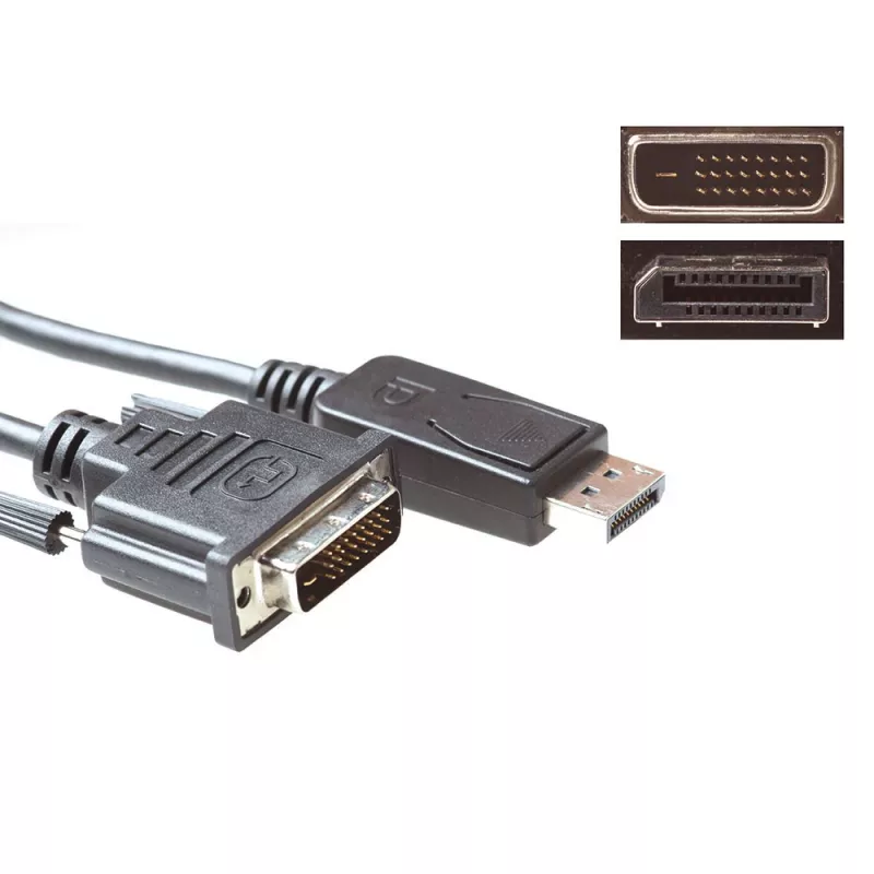 ACT Konvertierungskabel DisplayPort-Stecker auf DVI-Stecker 5,00 m