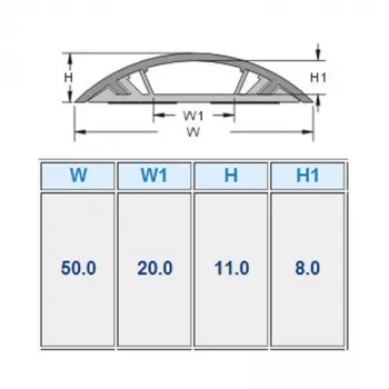 ACT Kabelkanal rund aus PVC 50 mm, Grau, PVC, V-0, 50 mm